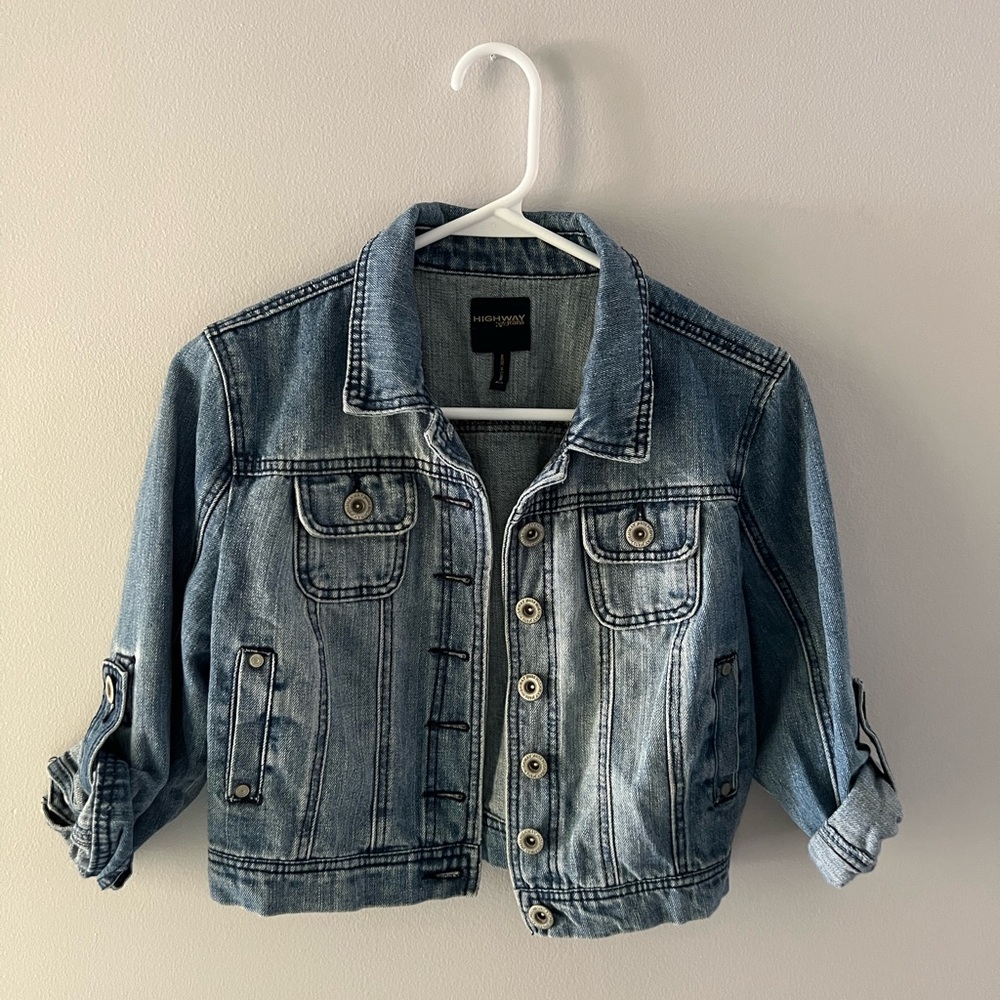 Highway Jeans Blue Cropped Jean Jacket